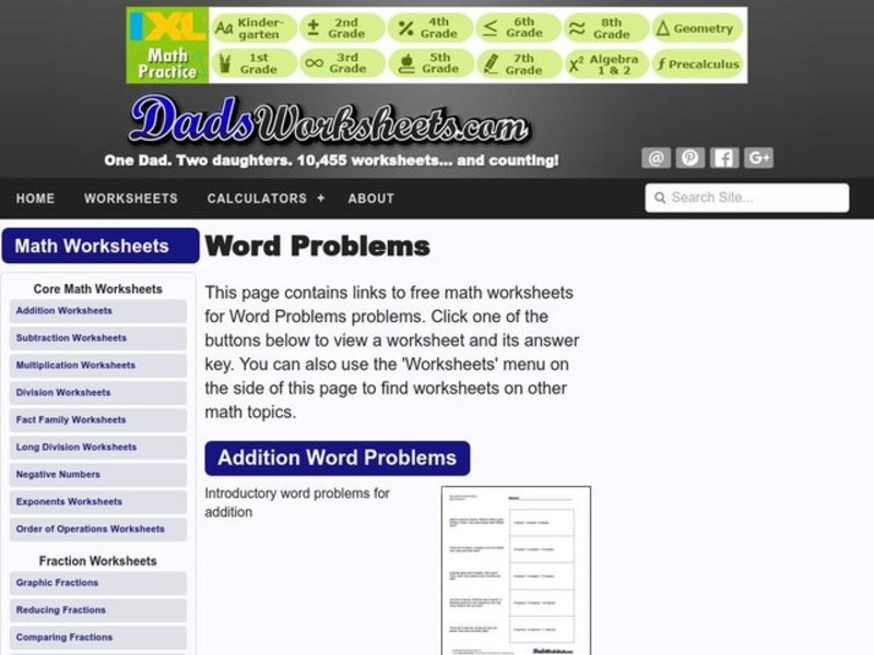 Easy Multiplication Word Problems Version 1 Worksheet