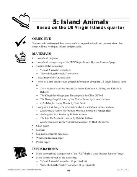 Island Animals Lesson Plan