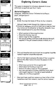 Exploring Careers Game Lesson Plan