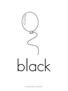 Black Balloon Worksheet