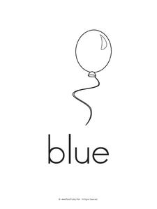 Color Blue Worksheet