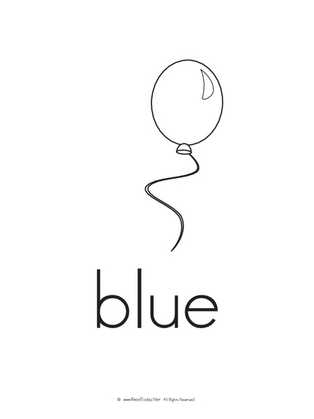 Color Blue Worksheet
