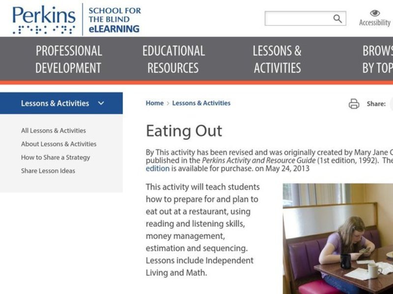 Eating Out Lesson Plan