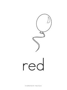 Red Balloon Worksheet
