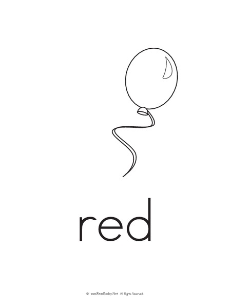 Red Balloon Worksheet