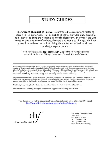 Chicago's South Side Lesson Plan