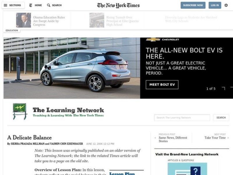 A Delicate Balance Lesson Plan