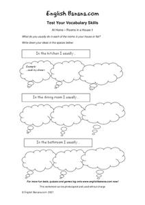 At Home - Rooms in a House 1 Worksheet