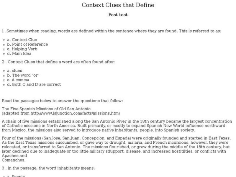 Context Clues that Define Interactive