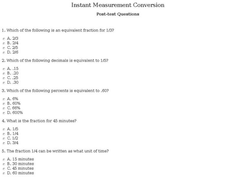 Instant Measurement Conversions Interactive
