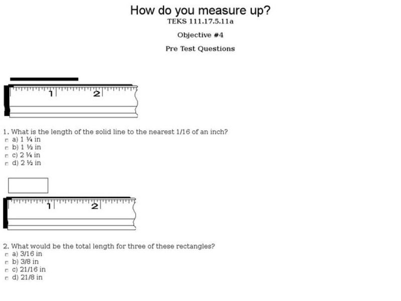 How Do You Measure Up? Measurement Multiple Choice Interactive