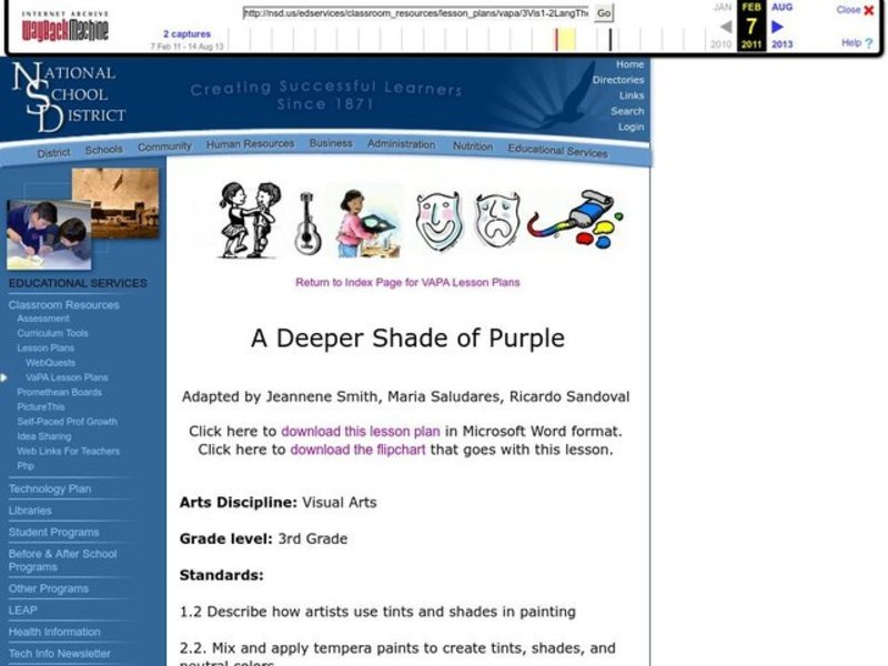 A Deeper Shade of Purple Lesson Plan