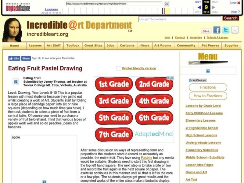 Eating Fruit Lesson Plan