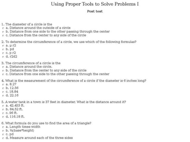 Using Proper Tools to Solve Problems I Interactive