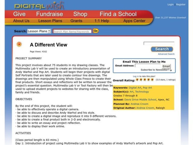 A Different View Lesson Plan