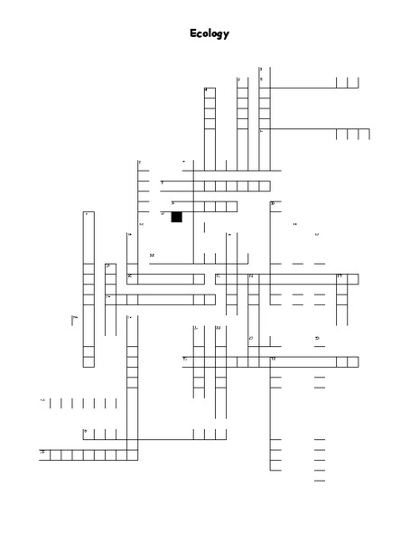 Ecology Worksheet