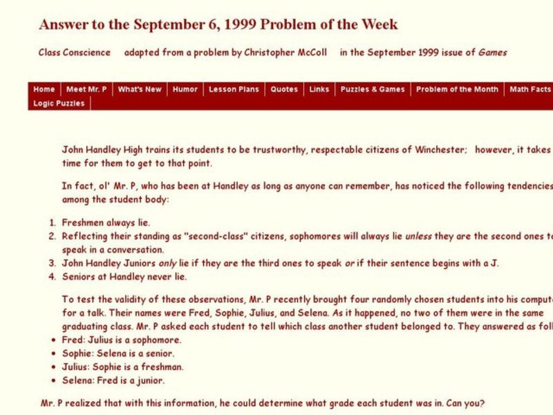 Class Conscience Worksheet