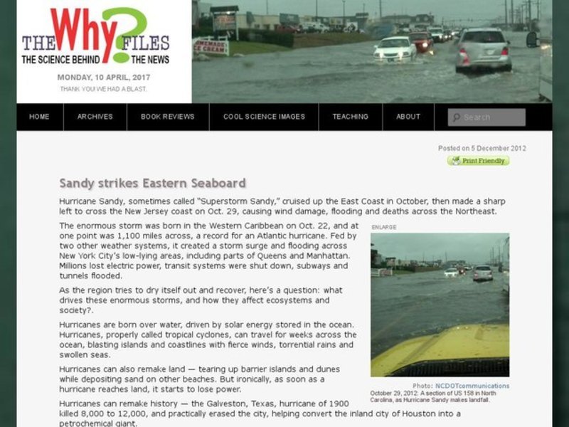 Horrific Hurricanes Lesson Plan