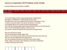 Crossword Sudoku Worksheet