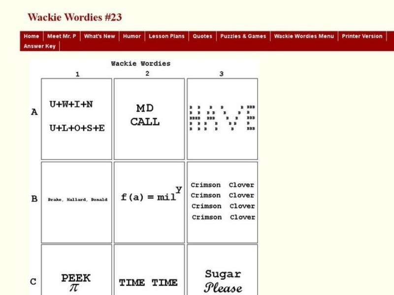 Twelve Math Word Puzzles Interactive