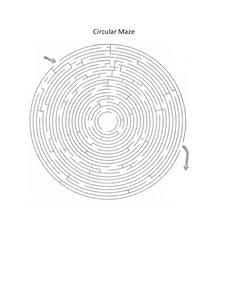 Circular Maze Worksheet