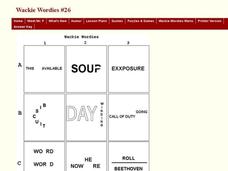 Wackie Wordies #26 Worksheet