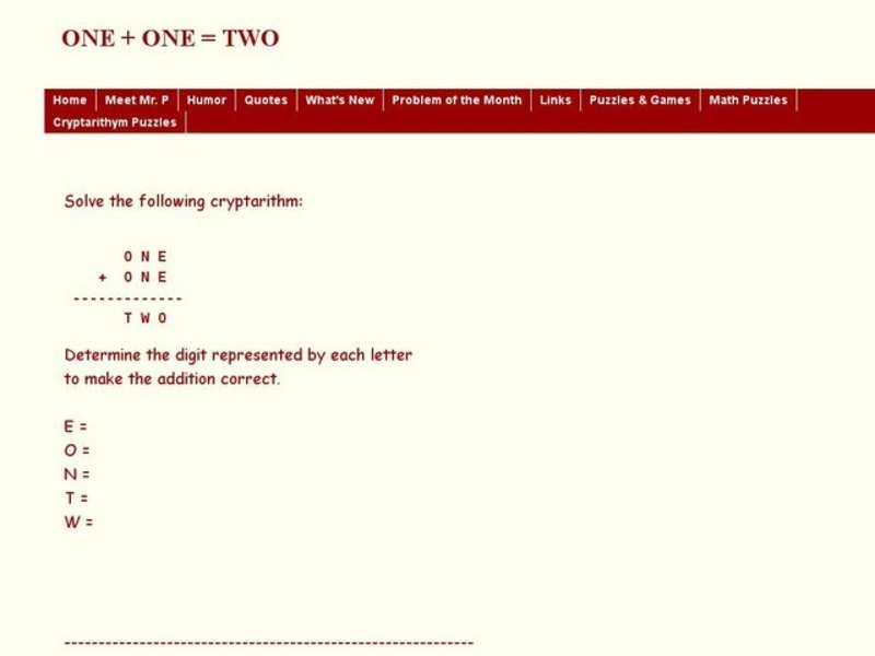One Plus One Equals Two Worksheet