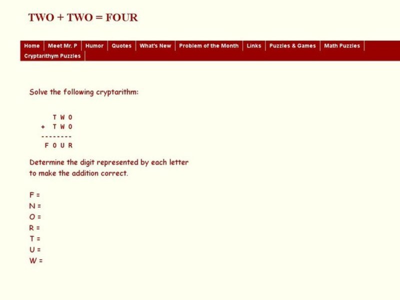 Two + Two = Four Worksheet