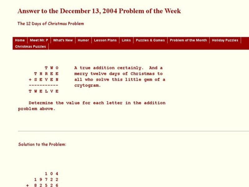 Find the numerical value to letters in an addition problem Worksheet