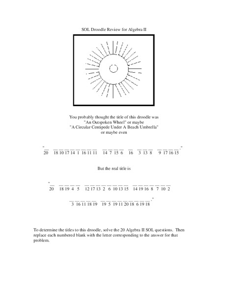 SOL Review Worksheet