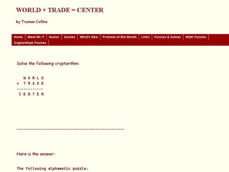 World + Trade = Center Worksheet