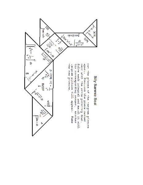 Silly  Sammie Seal Worksheet