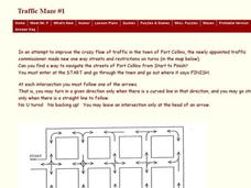 Traffic Maze Worksheet