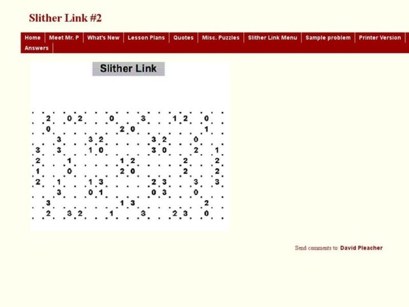 Slither Link Worksheet