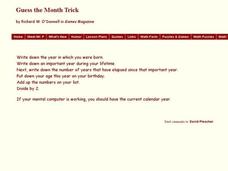 Number Game-"The Best Year of Your Life" Worksheet