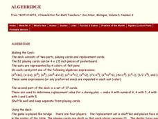 Algebridge Worksheet