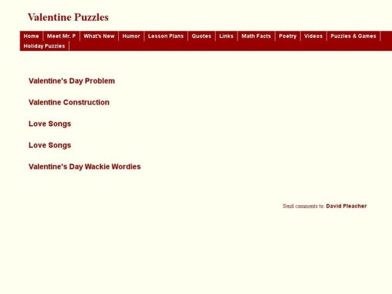 Valentine Puzzle Worksheet