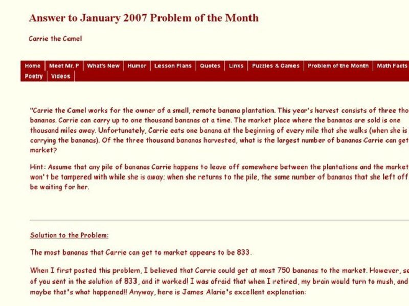 Carrie the Camel Worksheet