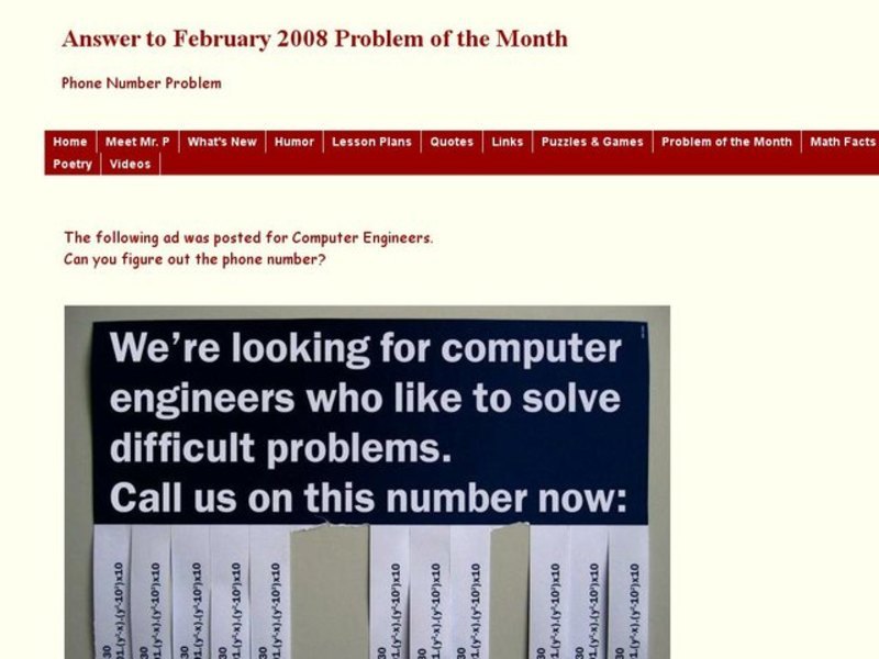 Ad for Computer Engineers Worksheet