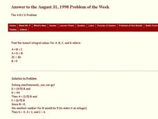 Solving a System Containing Equations and an Inequality Interactive