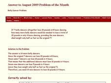 Belly Dancer Problem Worksheet