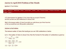 Applebee's trios Problem Worksheet