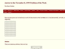 The Chess Problem Worksheet