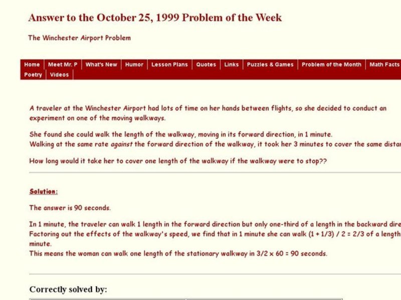 The Winchester Airport Problem Worksheet