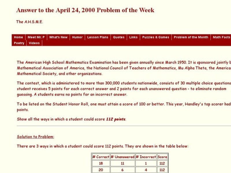 The A.H.S.M.E. Worksheet
