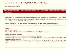 The Palindromic Year Problem Worksheet