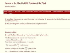 The Track Problem Worksheet