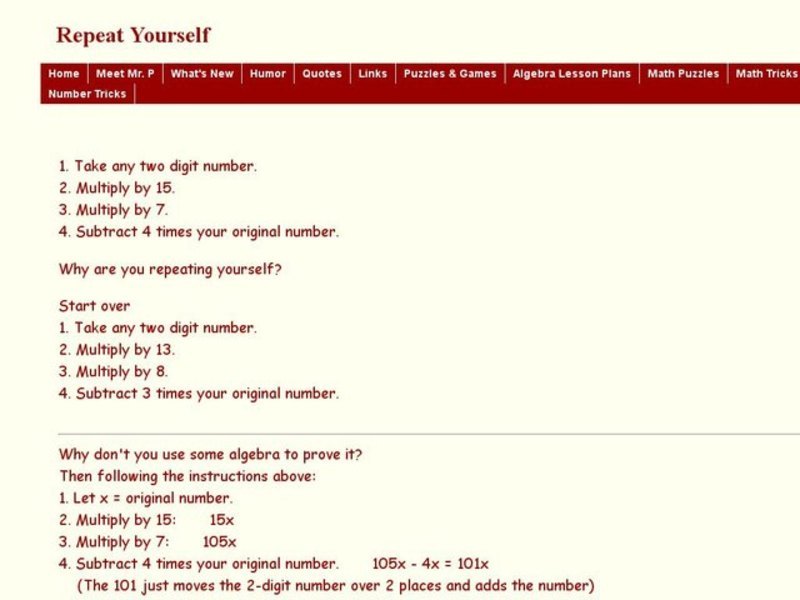  Algebraic Proofs for Repeated Digits Worksheet