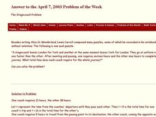 The Stagecoach Problem Worksheet