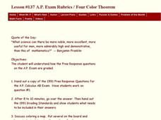 AP Exam Rubrics/ Four Color Theorem Lesson Plan
